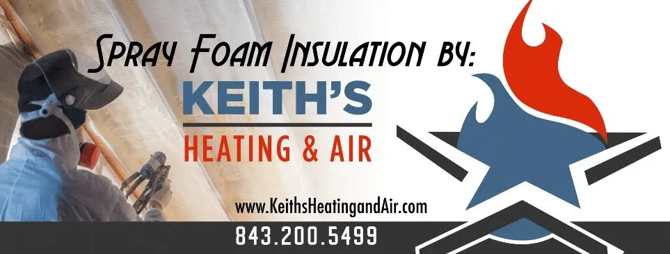 Spray Foam Insulation by Keith's Heating and Air logo