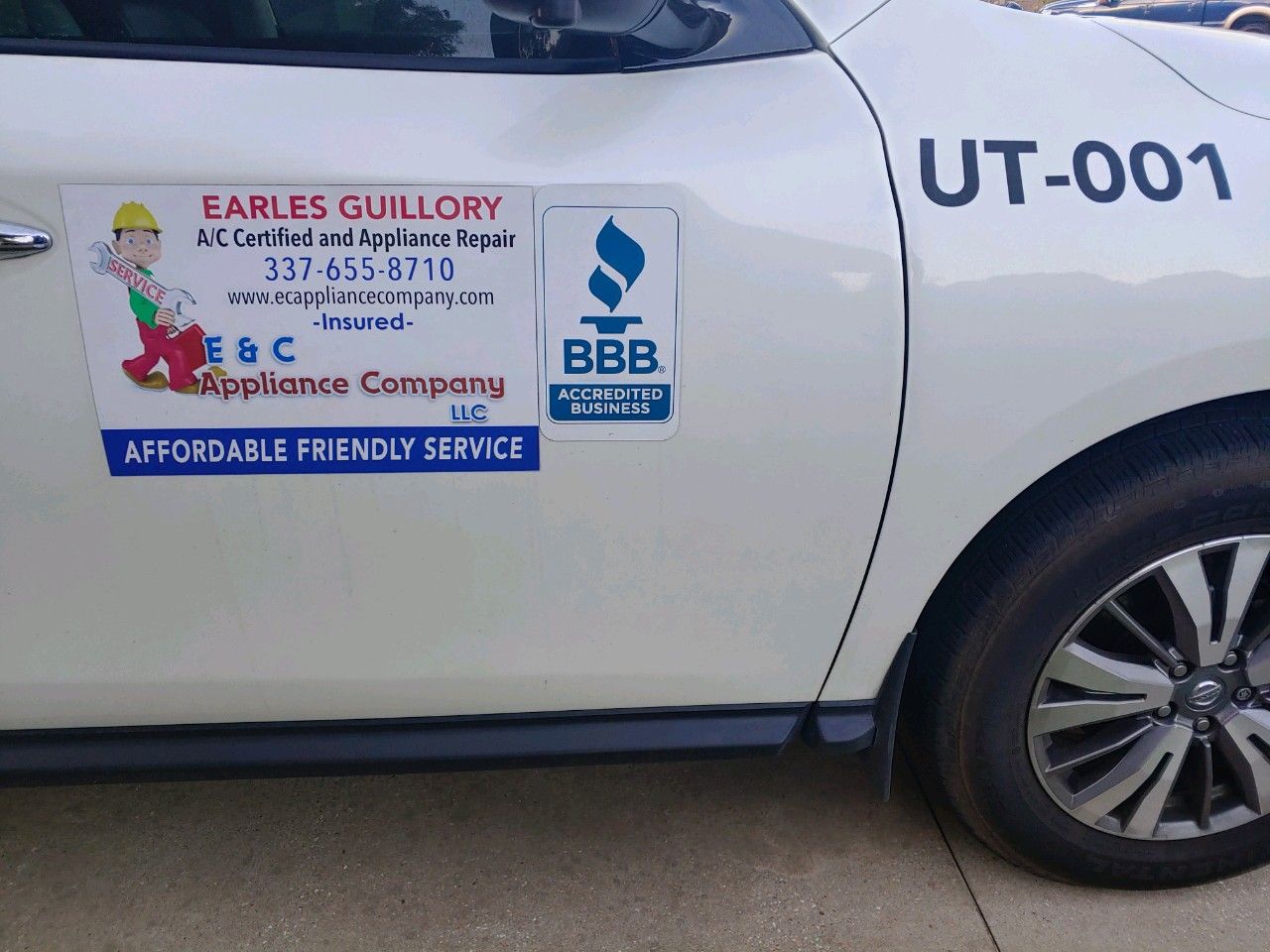 E & C Appliance company logo